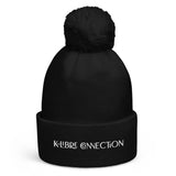 Bonnet noir à pompon pour femme à petit prix doux et confortable de la marque K-libre connection