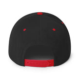 Casquette snapback noir et rouge - vue de dos