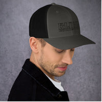 Casquette trucker noir et grise foncée