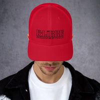 Casquette Trucker KLIBRE rouge avec texte KLibre Connection