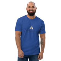 T-Shirt pour homme sur le thème des gros muscles de couleur bleu royal