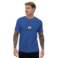 T Shirt muscle très discret bleu