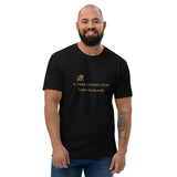 T-shirt Noir ajusté homme DTG Next Level 3600-Punchline-Virilité Intellectuelle
