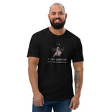 T-shirt Noir ajusté homme DTG Next Level 3600 Punchline- Seul on va vite Ensemble on va Loin
