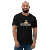 T-shirt Noir ajusté homme DTG Next Level 3600 Punchline- Si tu Tombe La Ferme !!!
