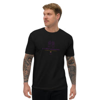 T-shirt Noir ajusté homme Next Level 3600 Punchline-Ma terre est sous mes Baskets