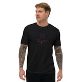 T-shirt Noir ajusté homme Next Level 3600 Punchline-Ma terre est sous mes Baskets