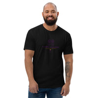 T-shirt Noir ajusté homme Next Level 3600 Punchline-Ma terre est sous mes Baskets