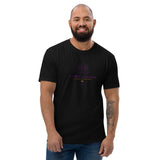 T-shirt Noir ajusté homme Next Level 3600 Punchline-Ma terre est sous mes Baskets