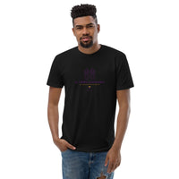 T-shirt Noir ajusté homme Next Level 3600 Punchline-Ma terre est sous mes Baskets