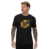 T-shirt Noir ajusté homme DTG Next Level 3600 Punchline- C'est Nous Les Aiglons Vous Les Pigeons-DTG