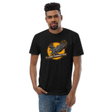 T-shirt Noir ajusté homme DTG Next Level 3600 Punchline- C'est Nous Les Aiglons Vous Les Pigeons-DTG