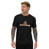T-shirt Noir ajusté homme DTG Next Level 3600 Punchline- Battre Fer Chaud Refoidir Frère Faux