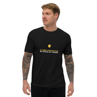 T-shirt Noir ajusté homme DTG Next Level 3600 Punchline-Battre Fer Chaud Refoidir Frère Faux