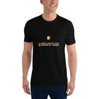 T-shirt Noir ajusté homme DTG Next Level 3600 Punchline-Battre Fer Chaud Refoidir Frère Faux