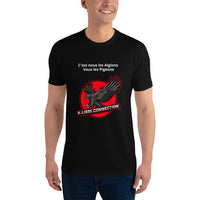 T-shirt ajusté homme DTG Next Level 3600-Punchline C'est nous les Aiglons Vous les Pigeons
