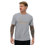 T-shirt Gris ajusté Homme DTG Next Level 3600-Punchline-Virilité Intellectuelle