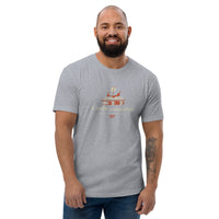 T-shirt Gris ajusté homme DTG Next Level 3600-Punchline-Savoir est une Arme