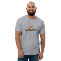 T-shirt Gris ajusté homme DTG Next Level 3600 Punchline- Si tu Tombe La Ferme !!!