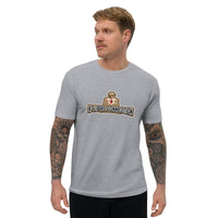 T-shirt Gris ajusté homme DTG Next Level 3600 Punchline- Si tu Tombe La Ferme !!!