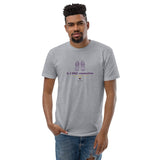 T-shirt Gris ajusté homme DTG Next Level 3600 Punchline-Ma terre est sous mes Baskets