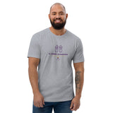T-shirt Gris ajusté homme DTG Next Level 3600 Punchline-Ma terre est sous mes Baskets