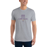 T-shirt Gris ajusté homme DTG Next Level 3600 Punchline-Ma terre est sous mes Baskets