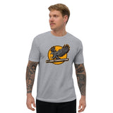 T-shirt Gris ajusté homme DTG Next Level 3600 Punchline-C'est Nous Les Aiglons Vous Les pigeons-DTG