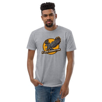 T-shirt Gris ajusté homme DTG Next Level 3600 Punchline-C'est Nous Les Aiglons Vous Les pigeons-DTG