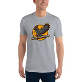 T-shirt Gris ajusté homme DTG Next Level 3600 Punchline-C'est Nous Les Aiglons Vous Les pigeons-DTG