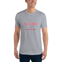 T-shirt Gris ajusté homme DTG Next Level 3600 Punchline-Fête L'amour Pas La Guerre