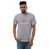 T-shirt Gris ajusté homme DTG Next Level 3600 Punchline- Be Water My Friend