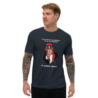 T-shirt ajusté bleu marine homme DTG Next Level 36 Punchline - C'est Nous les Aiglons Vous les Pigeons
