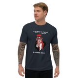 T-shirt ajusté bleu marine homme DTG Next Level 36 Punchline - C'est Nous les Aiglons Vous les Pigeons