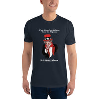 T-shirt ajusté bleu marine homme DTG Next Level 36 Punchline - C'est Nous les Aiglons Vous les Pigeons