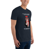 T-shirt ajusté bleu marine homme DTG Next Level 36 Punchline - C'est Nous les Aiglons Vous les Pigeons