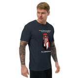 T-shirt ajusté bleu marine homme DTG Next Level 36 Punchline - C'est Nous les Aiglons Vous les Pigeons