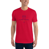 T-shirt Rouge ajusté homme Next Level 3600 Punchline-Ma terre est sous mes Baskets