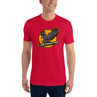 T-shirt Rouge ajusté homme DTG Next Level 3600 Punchline-C'est Nous Les Aiglons Vous Les pigeons-DTG