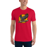 T-shirt Rouge ajusté homme DTG Next Level 3600 Punchline-C'est Nous Les Aiglons Vous Les pigeons-DTG