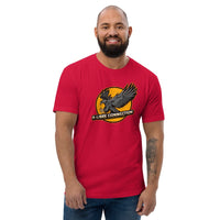 T-shirt Rouge ajusté homme DTG Next Level 3600 Punchline-C'est Nous Les Aiglons Vous Les pigeons-DTG
