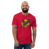 T-shirt Rouge ajusté homme DTG Next Level 3600 Punchline-C'est Nous Les Aiglons Vous Les pigeons-DTG