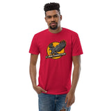 T-shirt Rouge ajusté homme DTG Next Level 3600 Punchline-C'est Nous Les Aiglons Vous Les pigeons-DTG