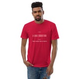 T-shirt Rouge ajusté homme DTG Next Level 3600 Punchline-Fête L'amour Pas La Guerre