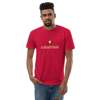 T-shirt Rouge ajusté homme DTG Next Level 3600 Punchline-Be Water My Friend