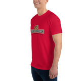 T-shirt Rouge ajusté homme DTG Next Level 3600-Punchline- Battre Fer Chaud Refroidir Frère Faux-DTG