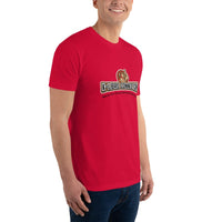 T-shirt Rouge ajusté homme DTG Next Level 3600-Punchline- Battre Fer Chaud Refroidir Frère Faux-DTG