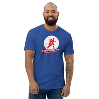 T-shirt Bleu ajusté homme DTG Next Level 3600-Punchline Les Derniers Seront Premiers