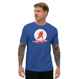 T-shirt Bleu ajusté homme DTG Next Level 3600-Punchline Les Derniers Seront Premiers