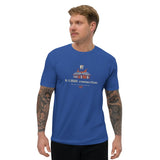 T-shirt Bleu ajusté homme DTG Next Level 3600-Punchline-Savoir est une Arme